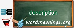 WordMeaning blackboard for description